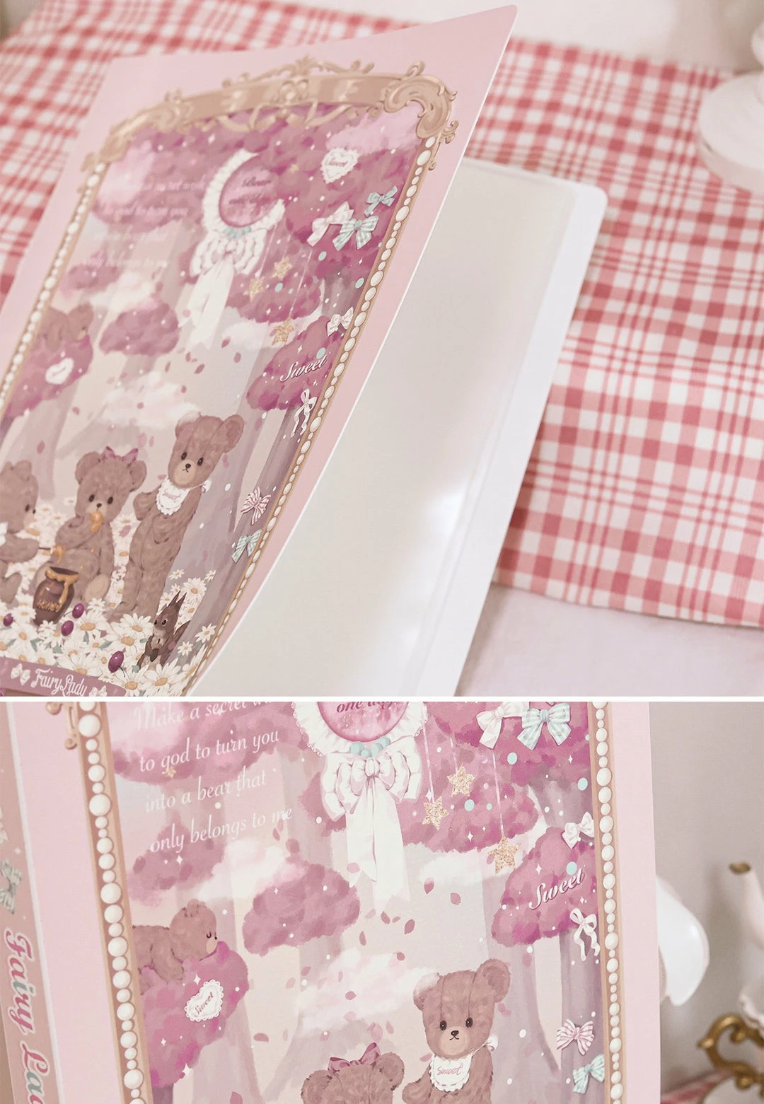 EverythingCuteClub, Fairylady Room Decor Girly Bear Forest Design Document Organizer Binder A4 Size 30 Pages 8 EverythingCuteClub, Fairylady Room Decor Girly Bear Forest Design Document Organizer Binder A4 Size 30 Pages