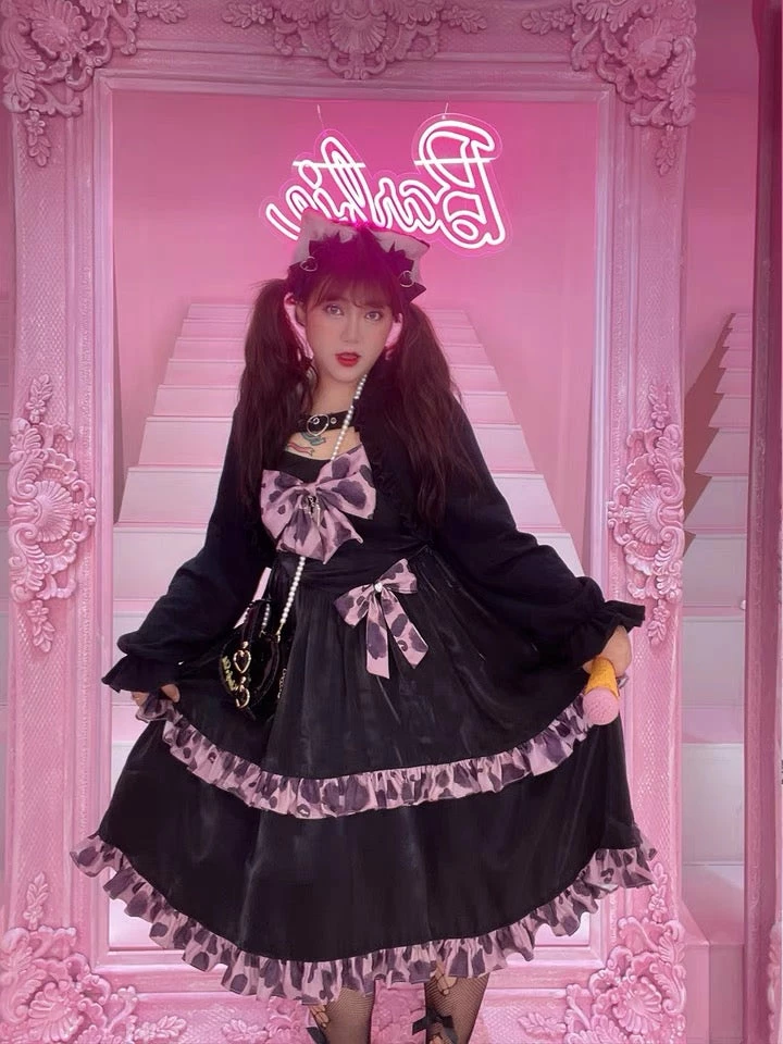 EverythingCuteClub Plus Size More Kawaii Leopard Cat Spicy Girl Set / Dress 4 EverythingCuteClub Plus Size More Kawaii Leopard Cat Spicy Girl Set / Dress