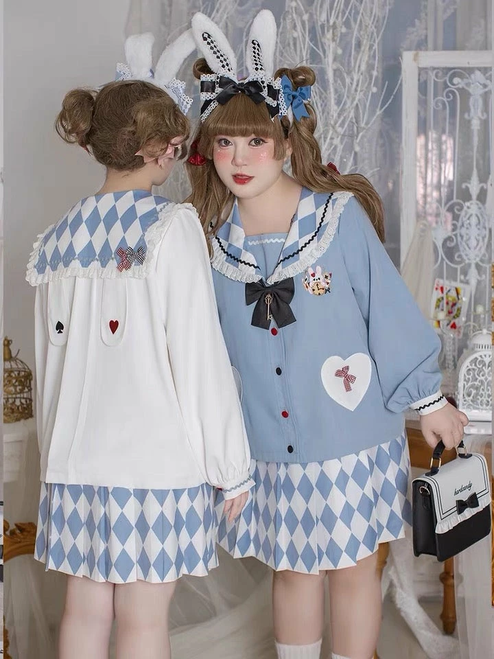 EverythingCuteClub Plus Size More Kawaii Alice Seifuku Tops / Skirt 5 EverythingCuteClub Plus Size More Kawaii Alice Seifuku Tops / Skirt