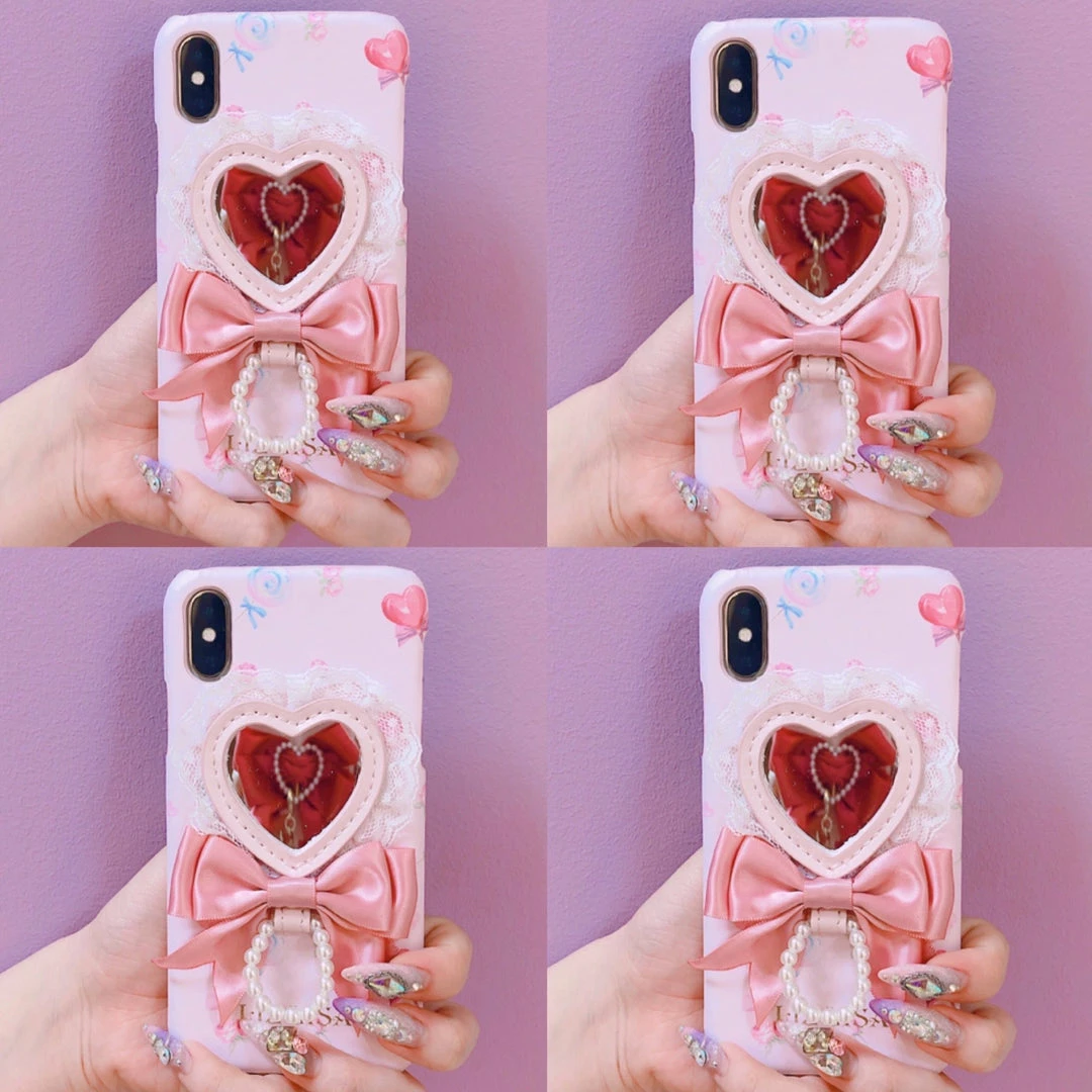 EverythingCuteClub Lizlisa Phone Case Heart Shape Mirror Boknot Phone Cases + Ipad Cases 8 EverythingCuteClub Lizlisa Phone Case Heart Shape Mirror Boknot Phone Cases + Ipad Cases