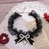 EverythingCuteClub Accessories Black Lace Choker Handmade