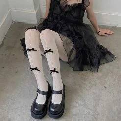 EverythingCuteClub Lingerie + Panties + Sleepwear + Socks White Pantyhose With Black Bowknot Buy 2 Get 1 Free 9 EverythingCuteClub Lingerie + Panties + Sleepwear + Socks White Pantyhose With Black Bowknot Buy 2 Get 1 Free