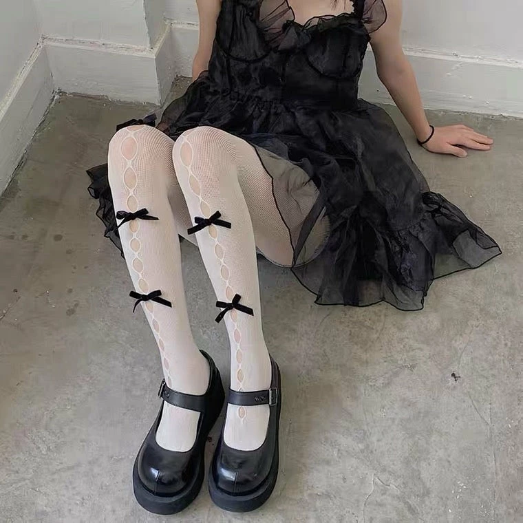 EverythingCuteClub Lingerie + Panties + Sleepwear + Socks White Pantyhose With Black Bowknot Buy 2 Get 1 Free 6 EverythingCuteClub Lingerie + Panties + Sleepwear + Socks White Pantyhose With Black Bowknot Buy 2 Get 1 Free