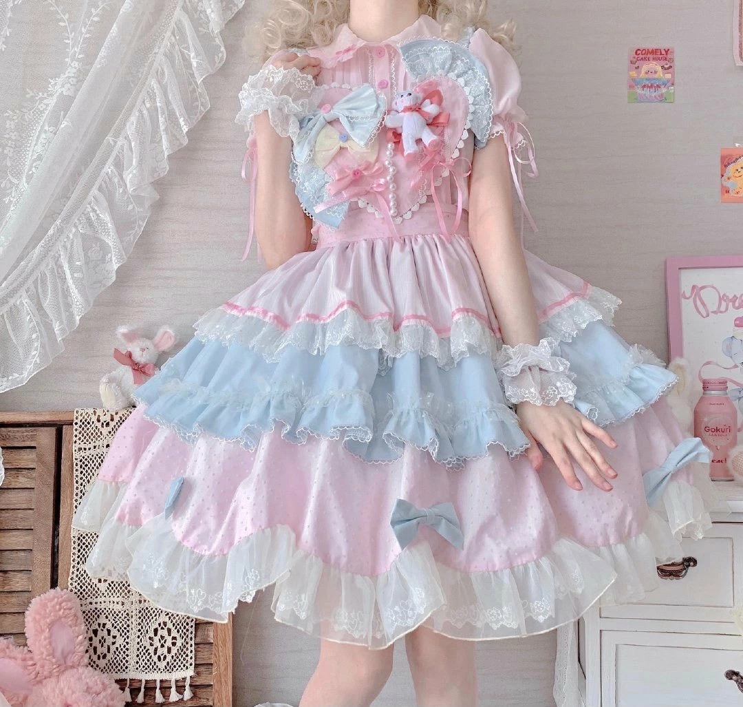 My Sweetheart Pre-order Honey Baby Lolita Fashion JSK/one Piece Dress Top 3 My Sweetheart Pre-order Honey Baby Lolita Fashion JSK/one Piece Dress Top