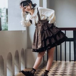 EverythingCuteClub Little Detective SK Strap Skirt Lolita Dress