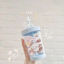 EverythingCuteClub Sanrio Character Bottle With Straw