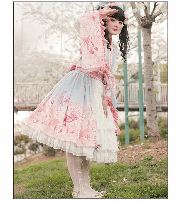 EverythingCuteClub Top The Melody Of Sakura Plus Size Lolita Fashion Kimono Style 3 EverythingCuteClub Top The Melody Of Sakura Plus Size Lolita Fashion Kimono Style