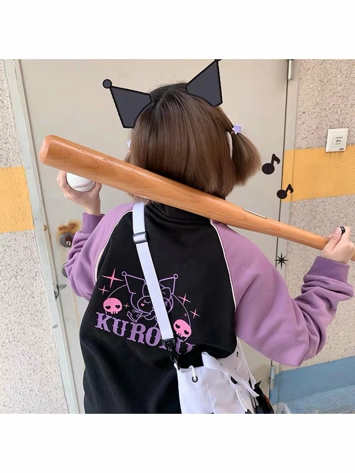 EverythingCuteClub, Kyouko Jackets + Puffs+ Coats Pre-order Sanrio Collaboration Kuromi Sportswear Jacket And Pants 4 EverythingCuteClub, Kyouko Jackets + Puffs+ Coats Pre-order Sanrio Collaboration Kuromi Sportswear Jacket And Pants