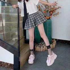 EverythingCuteClub Sweet Lolita Pink Sneakers Handcrafted 13 EverythingCuteClub Sweet Lolita Pink Sneakers Handcrafted