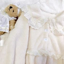 EverythingCuteClub Cookies Bubble Fleece Lace Pyjamas Set Lingerie + Panties + Sleepwear + Socks