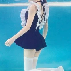 EverythingCuteClub Swimsuit Swim Wear One Piece Navy Blue Lingerie + Panties + Sleepwear + Socks