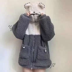 EverythingCuteClub Anti Social Shy Bear Jacket Jackets + Puffs+ Coats