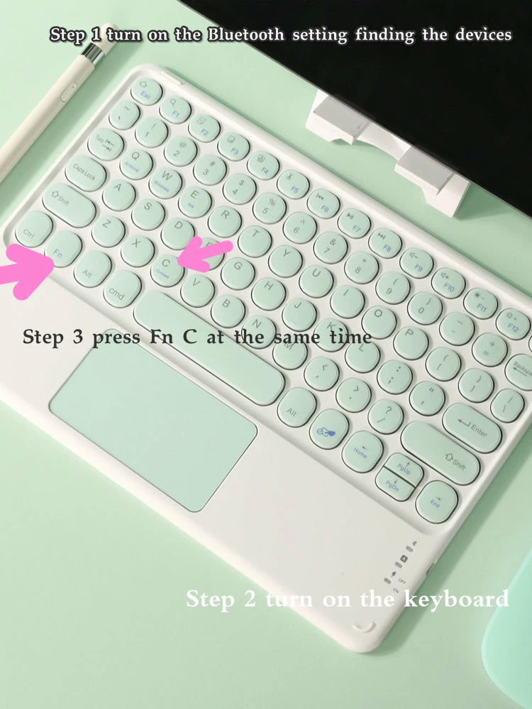 EverythingCuteClub Easy Lite Bluetooth Keyboard With Touch Pad Keyboard+Headphones +Mouses 7 EverythingCuteClub Easy Lite Bluetooth Keyboard With Touch Pad Keyboard+Headphones +Mouses