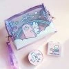 EverythingCuteClub Mongmong Rabbit Makeup Bag+lens Case+ Mini Mirror Accessories