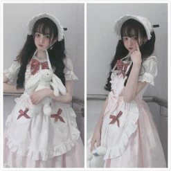 EverythingCuteClub Top Double Layer Doll Collar Short Sleeves Shirt