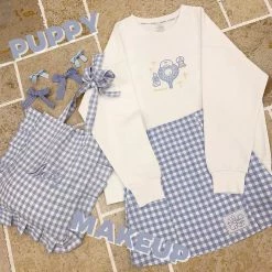 EverythingCuteClub Puppy Makeup Sweatshirt Top