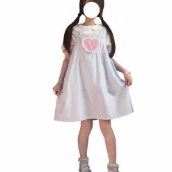 EverythingCuteClub Dress + Rompers Baby Heart Strap Dress