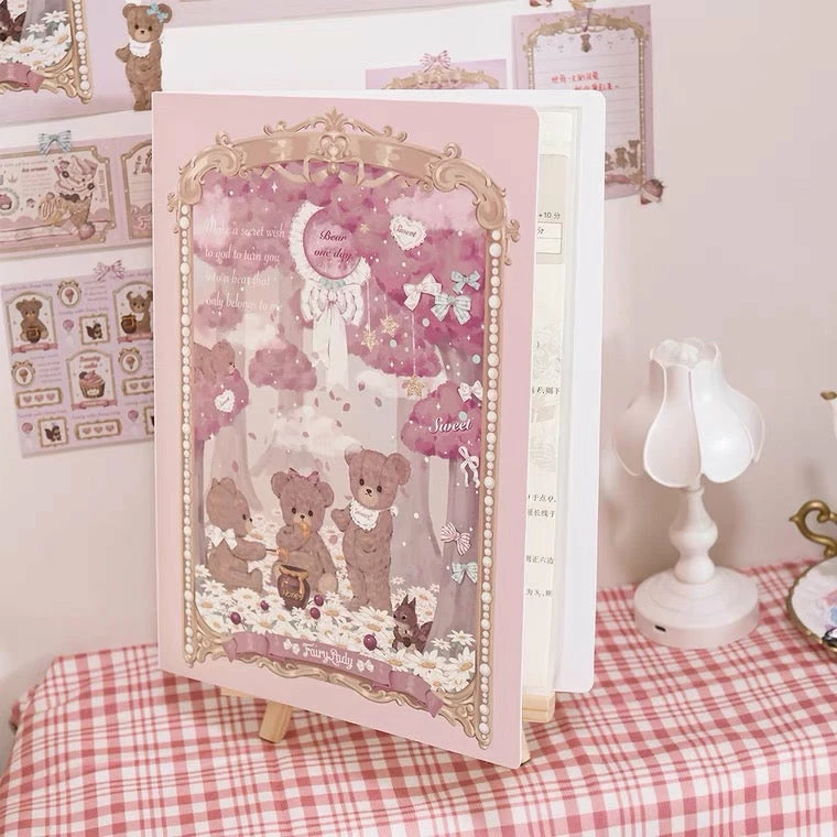EverythingCuteClub, Fairylady Room Decor Girly Bear Forest Design Document Organizer Binder A4 Size 30 Pages 3 EverythingCuteClub, Fairylady Room Decor Girly Bear Forest Design Document Organizer Binder A4 Size 30 Pages