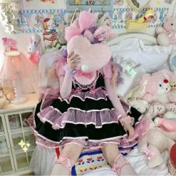 EverythingCuteClub, Creamycuteipie Dress + Rompers Sweet Rabbit Peach Bunny Lolita Dress