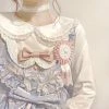 EverythingCuteClub Lolita Blouse Doll Collar / Navy Style Collar Top