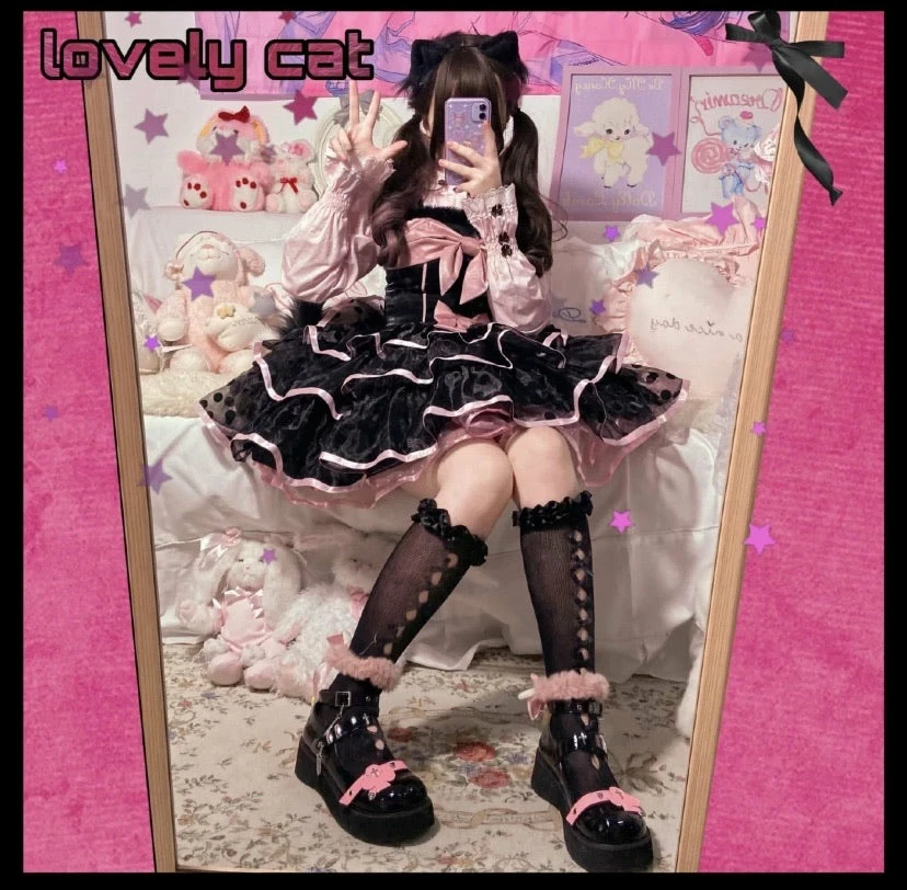 EverythingCuteClub Pre-order Be Your Sweet Kitty (top/ Skirt) Lolita Dress 7 EverythingCuteClub Pre-order Be Your Sweet Kitty (top/ Skirt) Lolita Dress