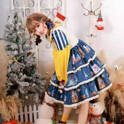 EverythingCuteClub Dress + Rompers The Letter After Christmas Lolita Set Dress + Vest+ Elk Cloak 19 EverythingCuteClub Dress + Rompers The Letter After Christmas Lolita Set Dress + Vest+ Elk Cloak