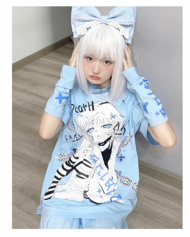 EverythingCuteClub Don’t Die Harajuku Fashion Anime Print T-shirt 6 EverythingCuteClub Don’t Die Harajuku Fashion Anime Print T-shirt