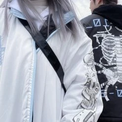 EverythingCuteClub Cyberpunk Style Mechanical Bone Jacket Jackets + Puffs+ Coats