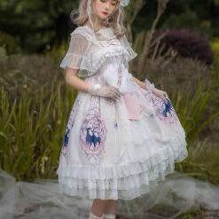 EverythingCuteClub Nara Deer Lolita JSK Dress (no Sleeves) Plus Kawaii Plus Size