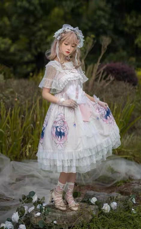 EverythingCuteClub Nara Deer Lolita JSK Dress (no Sleeves) Plus Kawaii Plus Size 4 EverythingCuteClub Nara Deer Lolita JSK Dress (no Sleeves) Plus Kawaii Plus Size