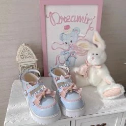 EverythingCuteClub Cats’ Tea Party Lolita Shoes Round Toes