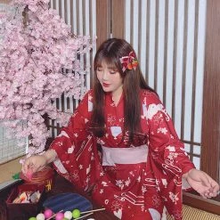 EverythingCuteClub Dress + Rompers Kimono Style Dress Rabbit Plus Size