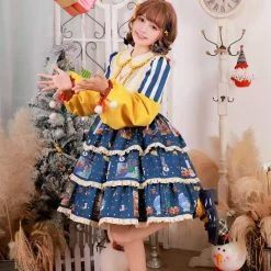 EverythingCuteClub Dress + Rompers The Letter After Christmas Lolita Set Dress + Vest+ Elk Cloak 18 EverythingCuteClub Dress + Rompers The Letter After Christmas Lolita Set Dress + Vest+ Elk Cloak