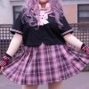 EverythingCuteClub Plus Size More Kawaii Black Pink Purple Seifuku Top Navel Uniform Style 1 EverythingCuteClub Plus Size More Kawaii Black Pink Purple Seifuku Top Navel Uniform Style