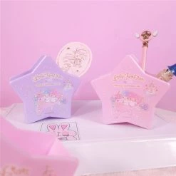 EverythingCuteClub Little Twin Star Makeup Brush Pot / Desk Organizer Asian Beauty Collection