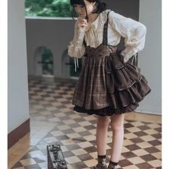 EverythingCuteClub Little Detective SK Strap Skirt Lolita Dress