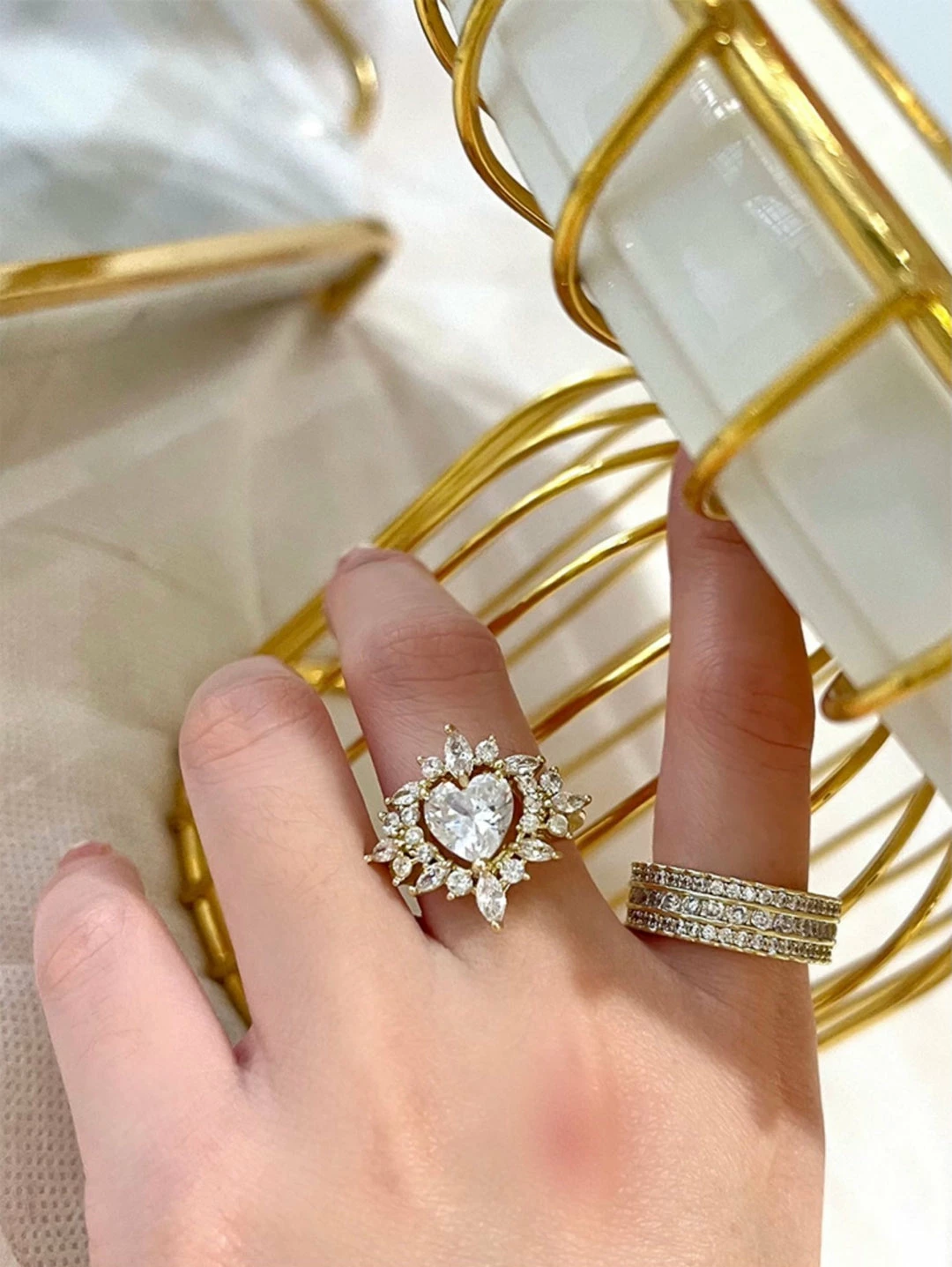 EverythingCuteClub Love Crown Crystal Rhinestone Ring Accessories 3 EverythingCuteClub Love Crown Crystal Rhinestone Ring Accessories