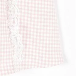 EverythingCuteClub Check Skirt Girly Lace Bottom