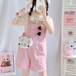 EverythingCuteClub Cherry Colour Rompers Jumpsuit Overall Girly Dress + Rompers