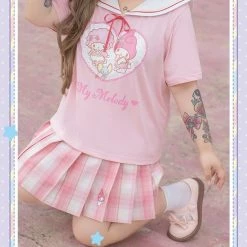 EverythingCuteClub Plus Size More Kawaii Pre-order Sanrio Character T-shirt Navy Collar 9 EverythingCuteClub Plus Size More Kawaii Pre-order Sanrio Character T-shirt Navy Collar