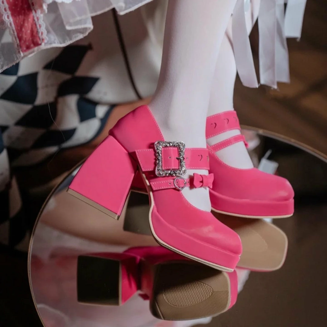 Bingolulu, EverythingCuteClub Bingo Marry Jane Mid Length Heel Shoes Accessories 3 Bingolulu, EverythingCuteClub Bingo Marry Jane Mid Length Heel Shoes Accessories