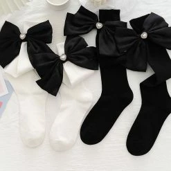 EverythingCuteClub Big Ribbon Calf Socks Buy 2 Get 1 Free Lingerie + Panties + Sleepwear + Socks
