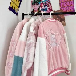 EverythingCuteClub Jackets + Puffs+ Coats Fleece Bear Baseball Jacket 9 EverythingCuteClub Jackets + Puffs+ Coats Fleece Bear Baseball Jacket