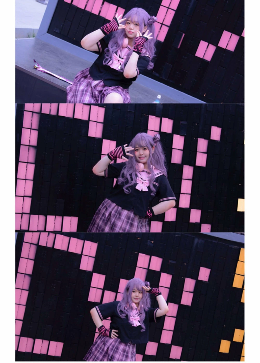 EverythingCuteClub Plus Size More Kawaii Black Pink Plaid Skirt Pleated Skirt 7 EverythingCuteClub Plus Size More Kawaii Black Pink Plaid Skirt Pleated Skirt