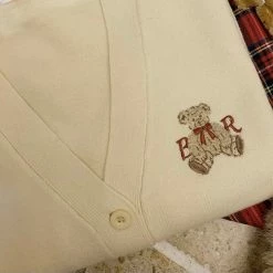 EverythingCuteClub Bear Embroidery Cardigan Sweater