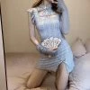 EverythingCuteClub Dress + Rompers Petit Girl Qipao Style Skinny Dress