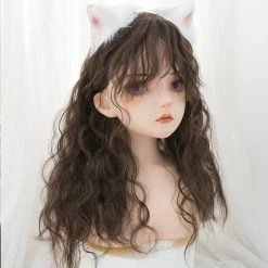 EverythingCuteClub Fairy Doll Lolita Brown Hair Wigs Cosplay Accessories