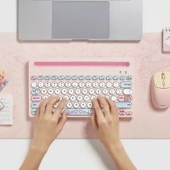 EverythingCuteClub Keyboard+Headphones +Mouses Colorreco Bluetooth Keyboard For Tablet Phone IPad