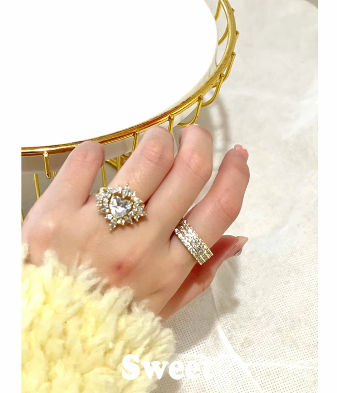 EverythingCuteClub Love Crown Crystal Rhinestone Ring Accessories 5 EverythingCuteClub Love Crown Crystal Rhinestone Ring Accessories