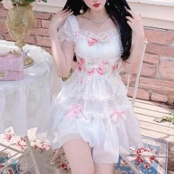 EverythingCuteClub Heart Leaps Short Sleeve Dress Dress + Rompers